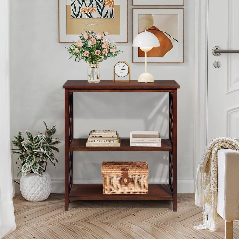 Console Table 3-Tier with Storage Shelves