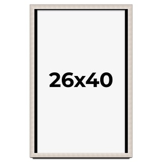 26x40 Shadow Box Frame Silver Real Wood Contemporary Shadowbox Display ...