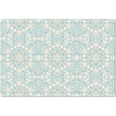 Elegance Deco-Floormat, Decorative Mat, Designer Rug, Waterproof, Low Profile, Eco-Friendly Non Slip, Made in The USA (3' x 2')