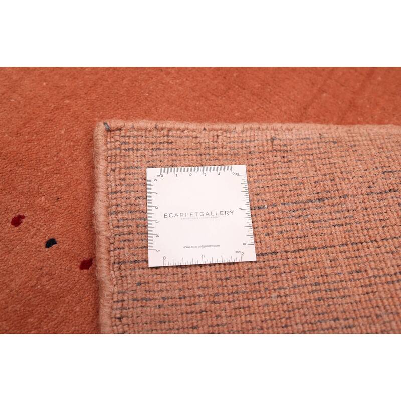 ECARPETGALLERY Hand Loomed Kashkuli Gabbeh Copper Wool Rug - 9'2 x 11'8