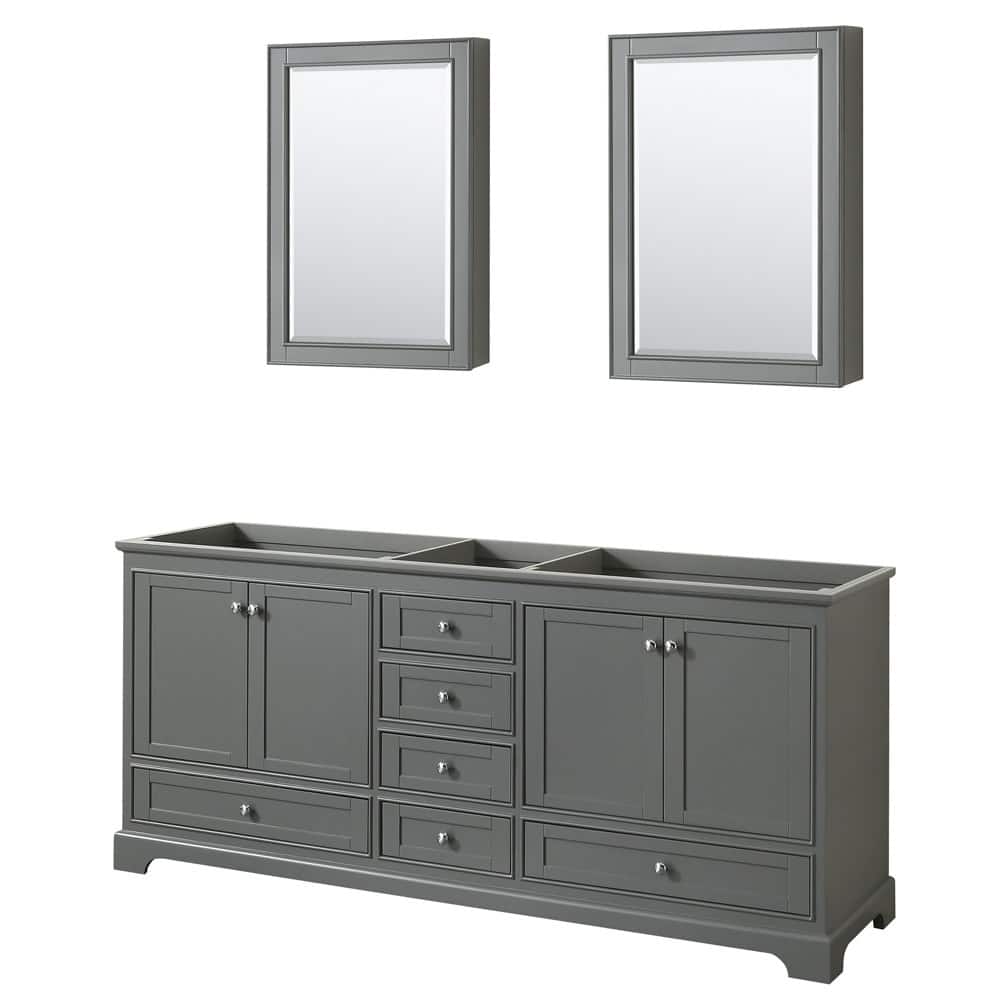 Wyndham Collection Deborah 79" Free Standing Double Wood Vanity