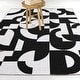preview thumbnail 1 of 8, Halle Abstract Modern Indoor/Outdoor Area Rug 5'3" x 7' - Charcoal