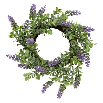 Purple Sage Boxwood Candle Ring