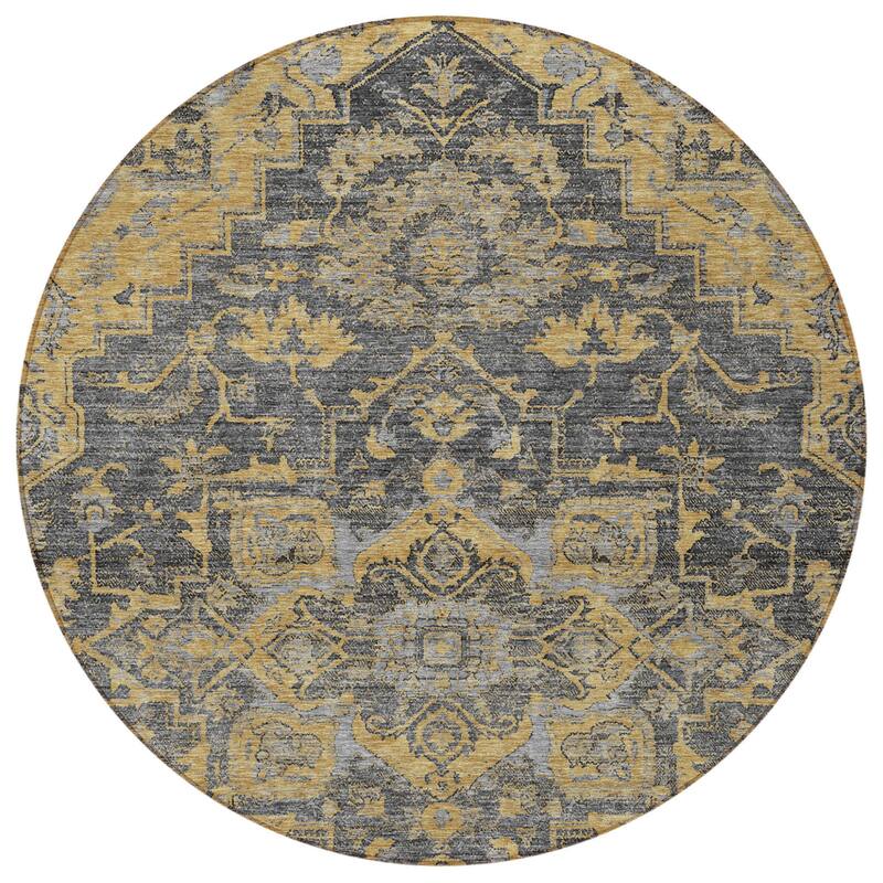 HomeRoots Oriental Traditional Rectangle Outdoor Rug
