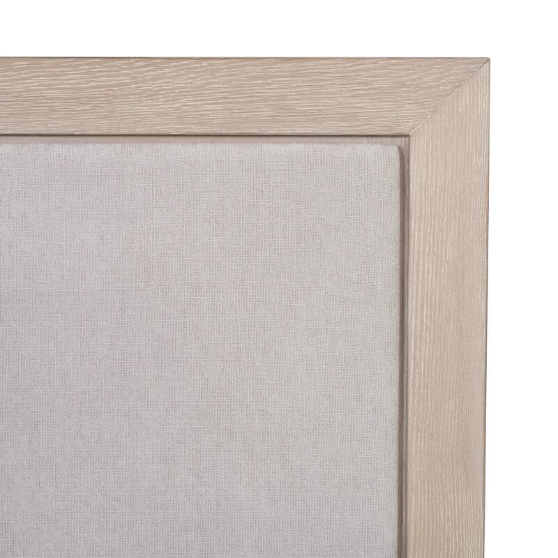 Furniture of America Durem II Modern Classic Solid Wood Fabric Panel Bed
