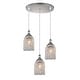 preview thumbnail 2 of 1, Haydar Silver 3-light Mesh Pendant with Crystals