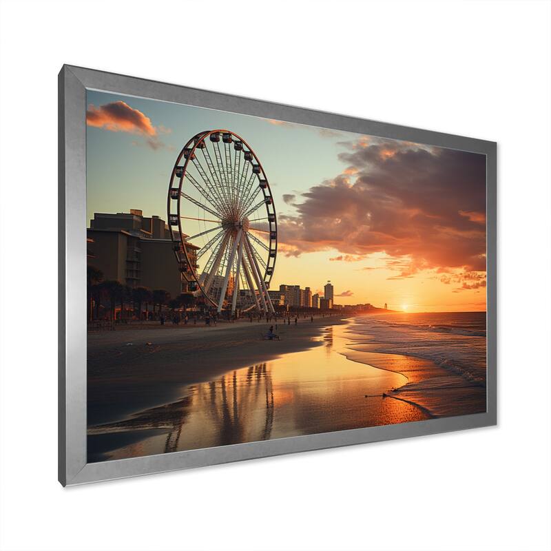 Designart "Myrtle Beach South I" Nautical & Beach Framed Wall Decor