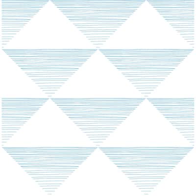 Seabrook Designs Day Dreamers Geo Stripe Unpasted Wallpaper