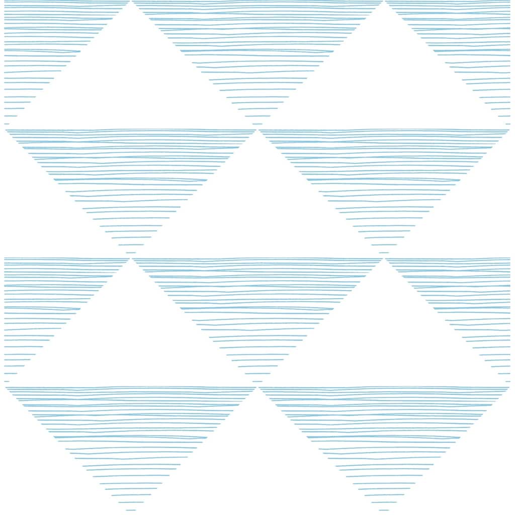 Seabrook Designs Day Dreamers Geo Stripe Unpasted Wallpaper