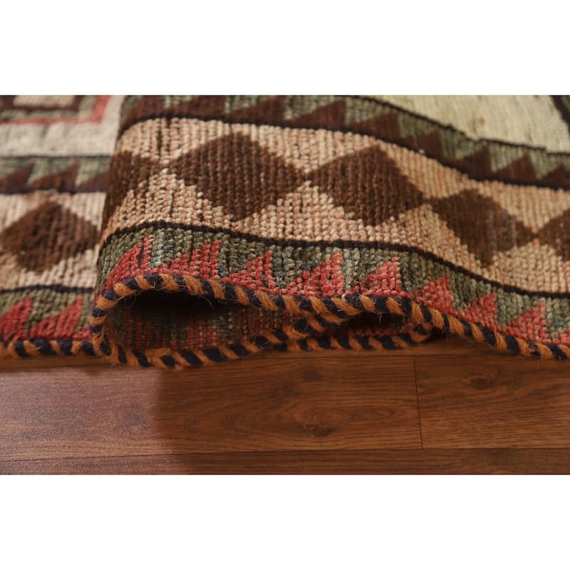 Vegetable Dye Gabbeh Persian Antique Area Rug Hand-knotted Wool Carpet - 3'9"x 7'2"