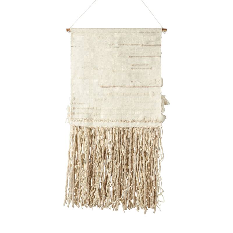 Wall Hanging With Textured Woven Design - 24"x48"