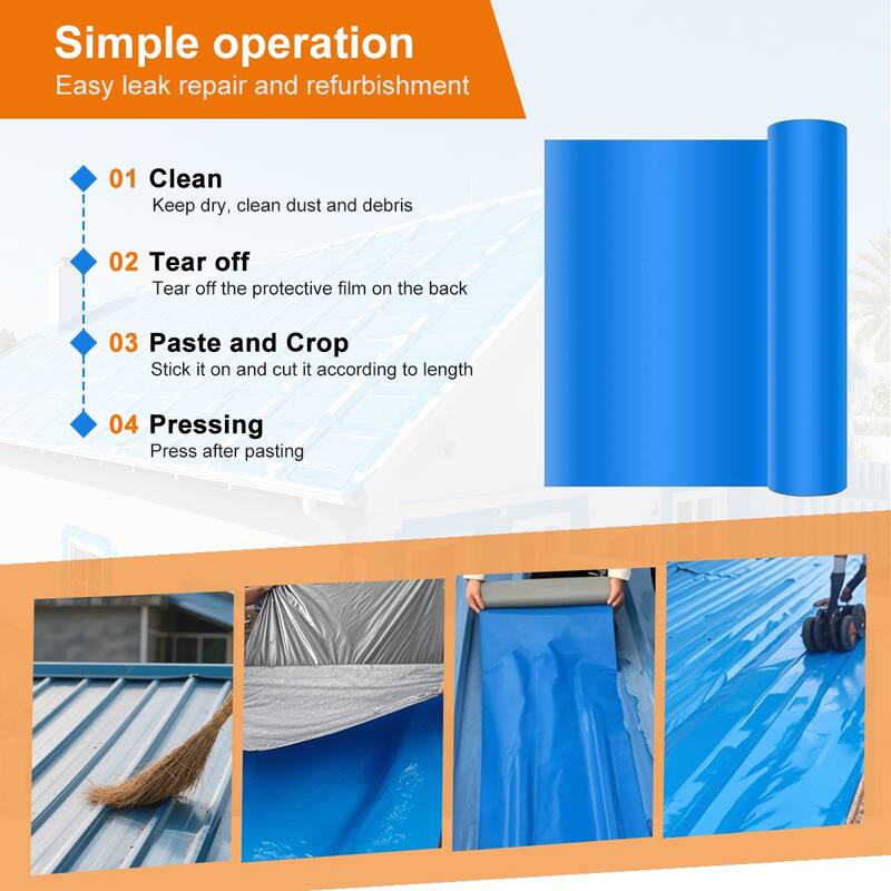 Self-Adhesive Roof Repair Tape Waterproof Sealant for Roof Leaks,Patching Tape Easy-Peel Roll