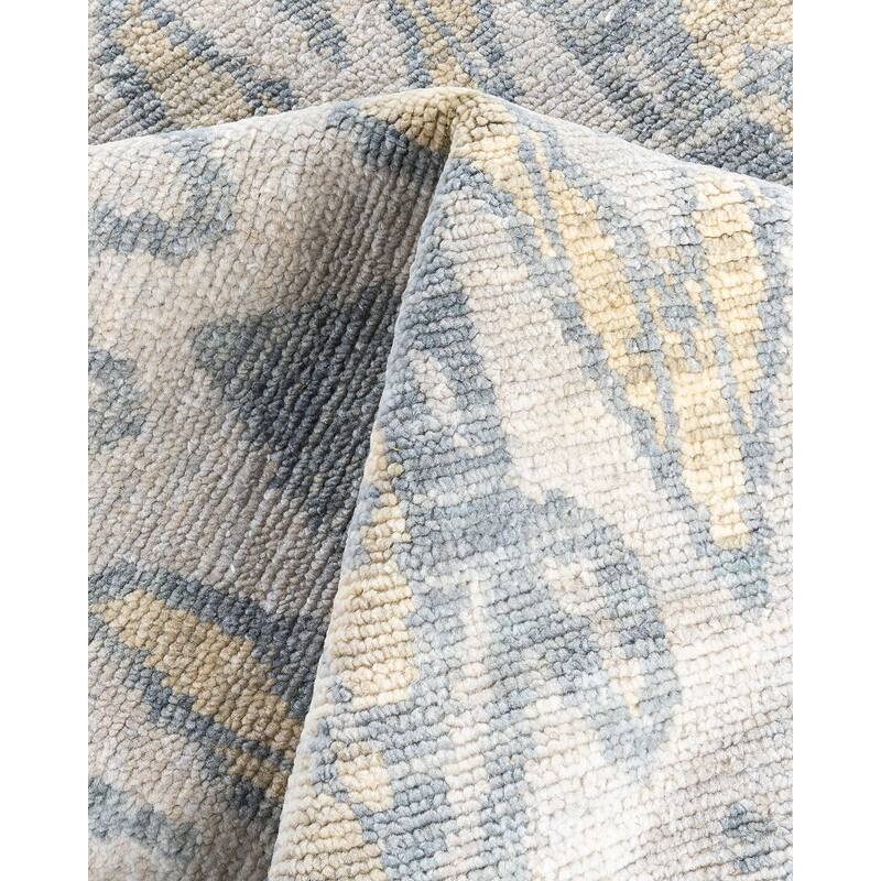 Modern One-of-a-Kind Handmade Area Rug - Beige, 8' 1" x 10' 3" - 8' 1" x 10' 3"