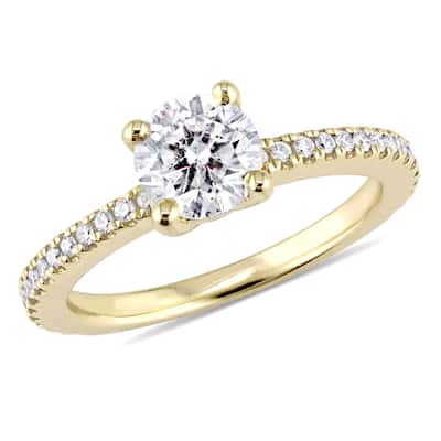 Miadora 1 1/7ct TDW Diamond Engagement Ring in 14k Yellow Gold