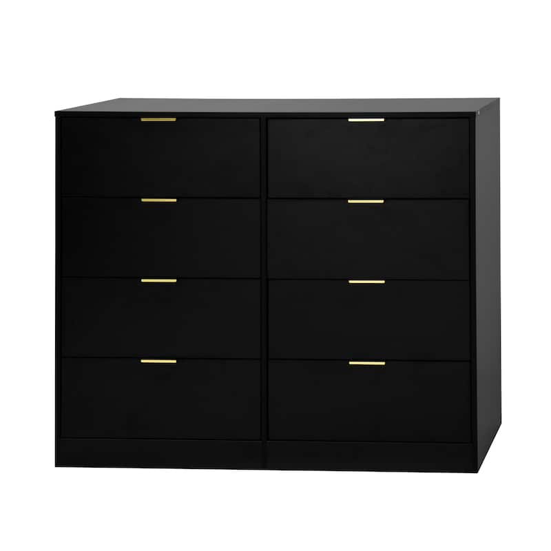 8 Drawers Dresser for Bedroom, Wood Bedroom Dresser Modern Drawer Chest, 8 Chest of Drawer, Tall Dresser for Closet