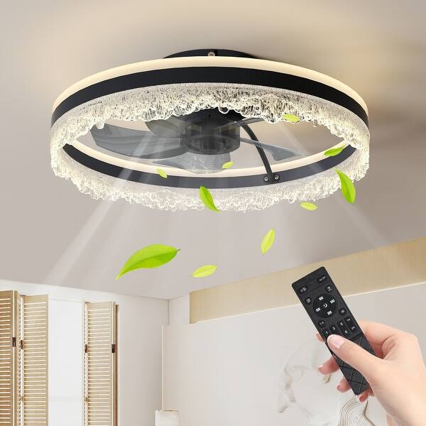 Ceiling Fan With LED Lighting White Dimmable Bedroom Remote Control Quiet Fan Ceiling Light Adjustable Wind Speed Fan Fan Ceiling Light Children's Room Living Room Office Restaurant Creativity Lampe
