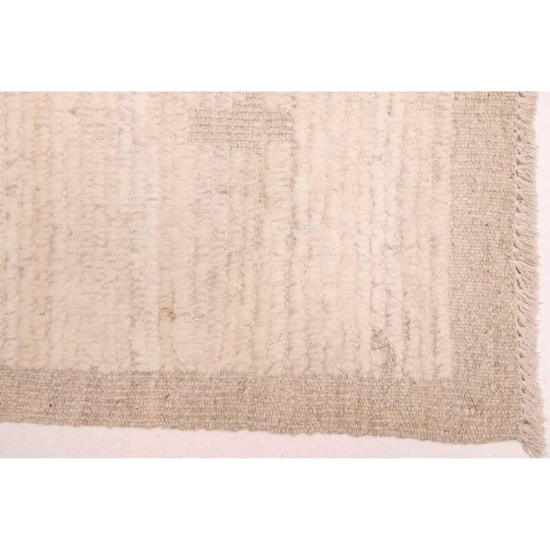 ECARPETGALLERY Hand-knotted Pak Finest Marrakesh Ivory Wool Rug - 8'10 x 12'0