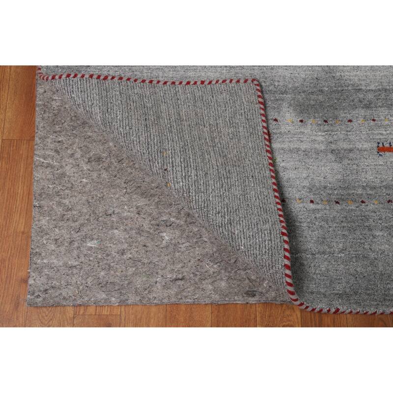 Gray Tribal Gabbeh Indian Area Rug Handmade Bedroom Wool Carpet - 8'0" x 10'0"