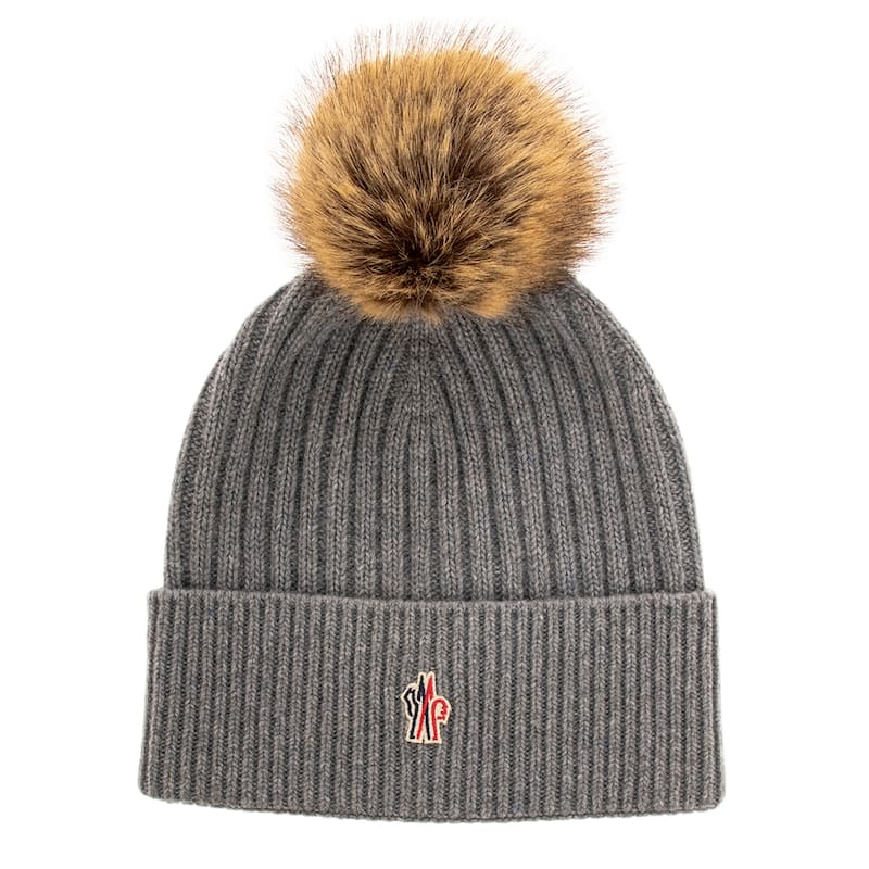 Moncler Cashmere Beanie with Pom Pom - One Size Fits Most