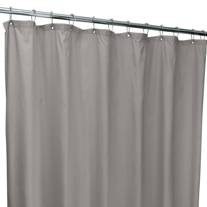 Bath Bliss Microfiber Soft Touch Diamond Design Shower Curtain Liner in Charcoal - HGrey