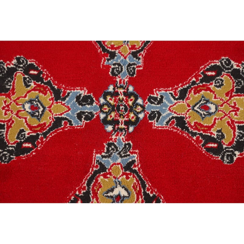 Red Geometric Tabriz Turkish Area Rug Machine-Made Carpet - 9'7" x 12'10"