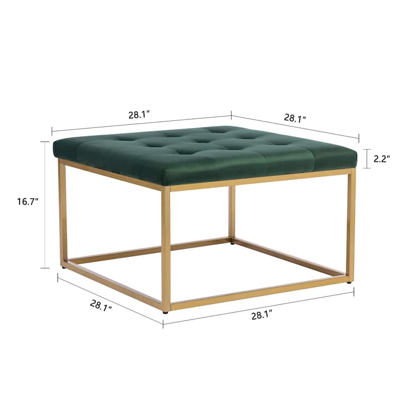 Square Ottoman Coffee Table 28"L x 28"D x 17"H