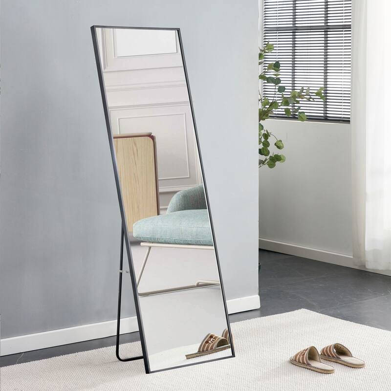 Aluminum Alloy Metal Frame Wall Mounted Full Body Mirror