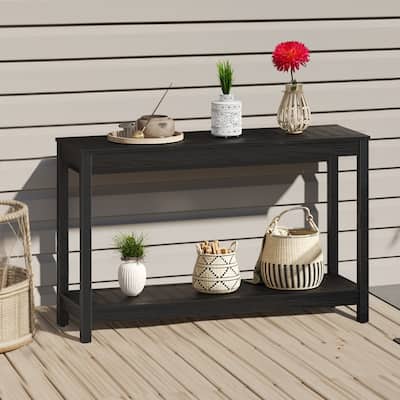 Moasis Outdoor Console Table with Storage Shelves