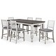 preview thumbnail 6 of 7, Ionessa Contemporary Antique White Wood 7-Piece Counter Height Dining Table Set by Furniture of America