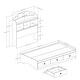 preview thumbnail 1 of 3, South Shore Tiara Twin Mates Bed with Drawers and Bookcase Headboard Pure White