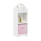 preview thumbnail 18 of 16, Kids Dollhouse Bookcase with Storage, 2-Tier Storage Display Organizer, Toddler Bookshelf with Collapsible Fabric Drawers