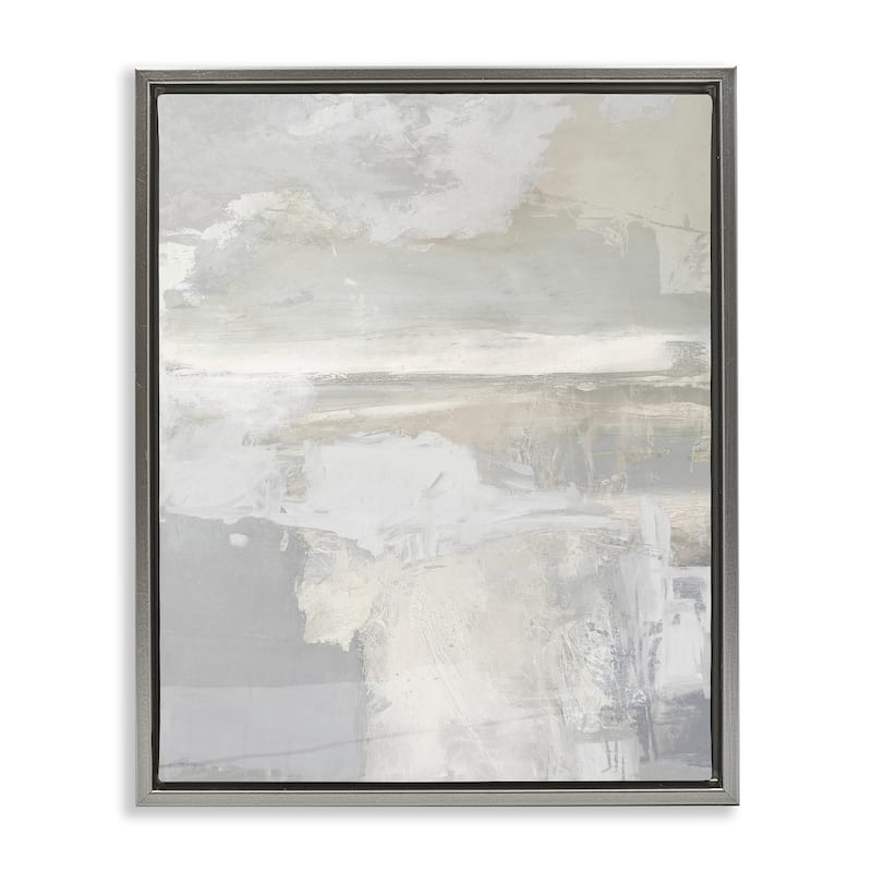 Stupell Cascading Soft Neutrals Framed Floater Canvas Wall Art Design By Rachel Springer - 17 x 21 - Grey