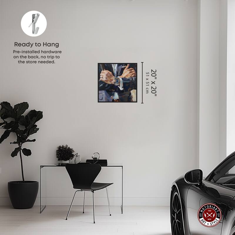 Notoriart Down To Business Framed Men Style 1 Piece Canvas Wall Art