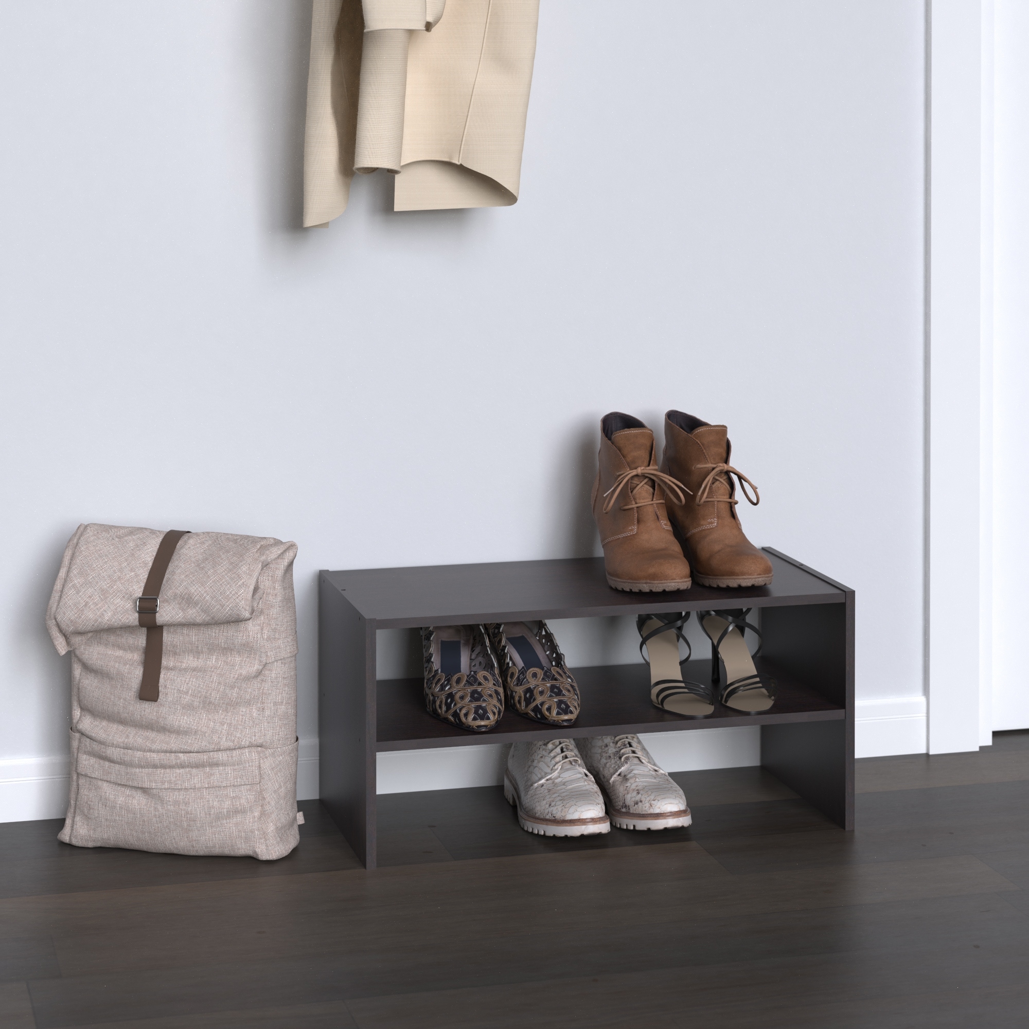 ClosetMaid Stackable Storage 24-inch Wide 2-Shelf Horizontal ClosetMaid Stackable Storage 24-inch Wide 2-Shelf Horizontal