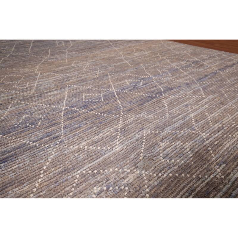 Trellis Moroccan Oriental Area Rug Handmade Wool Carpet - 7'10"x 12'9"