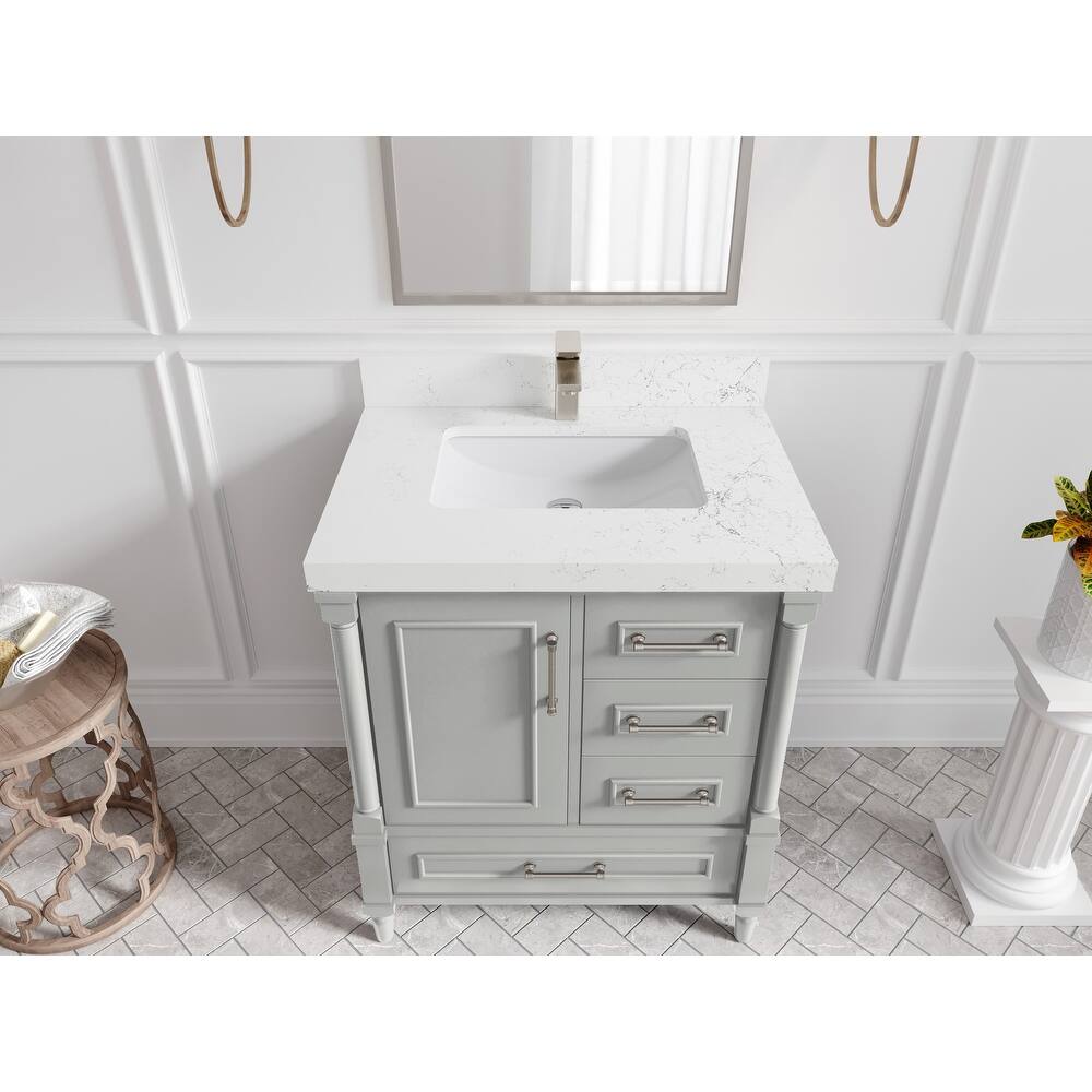 Willow Collections 30 in. W x 22 in. D Aberdeen Single Sink Bathroom Vanity with Countertop