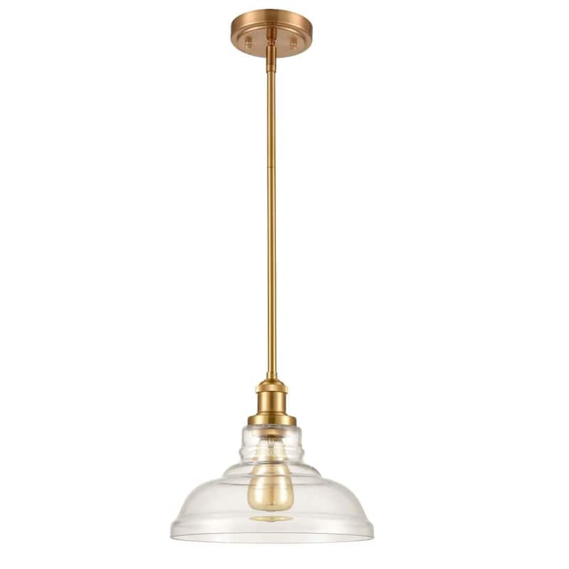 Lucca Industrial Island Pendant Light with Barn Glass Shade