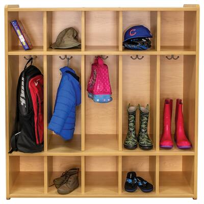 Tot Mate 5 Section Preschool Laminate Floor Locker - 46" x 15" x 47 1/2"