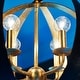 preview thumbnail 3 of 3, Luna 4 Light Bronze & Gold Sphere Mini Chandelier - 16'' W x 18'' H