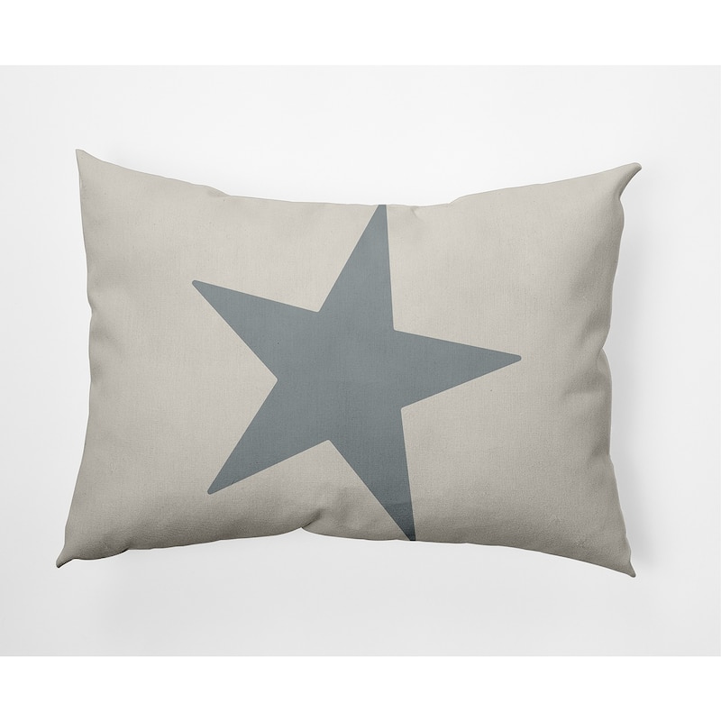 Big Star Nautical Indoor/Outdoor Throw Pillow - Dusty Smoke - 14" x 20"