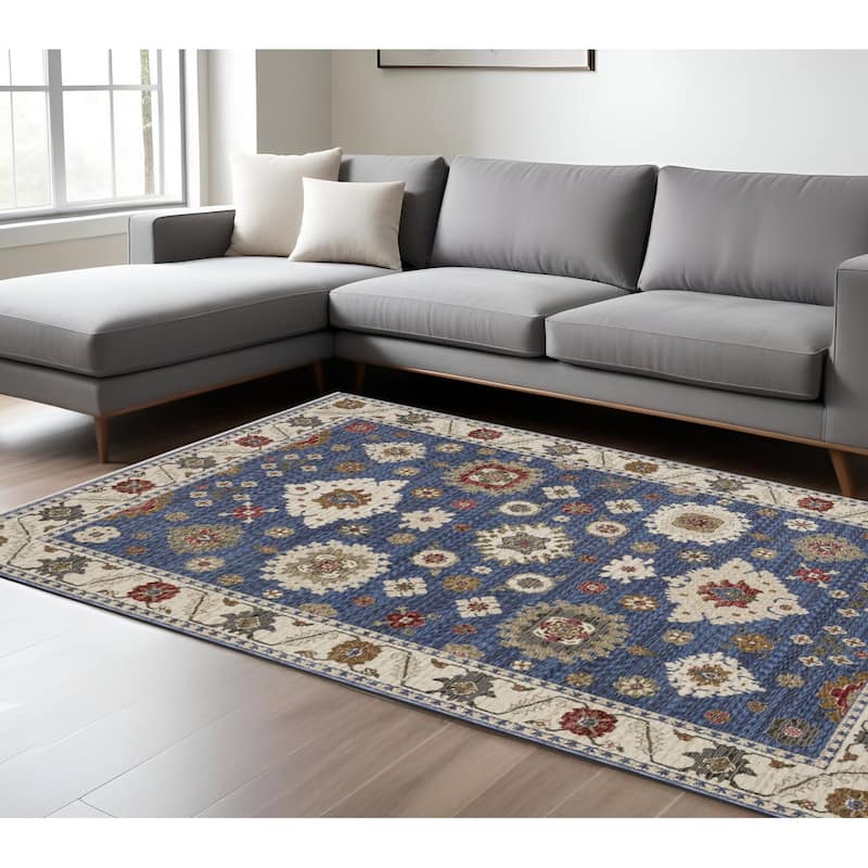 HomeRootsFloral Traditional Runner Area Rug - 116.54' X '78.74' X '0.28