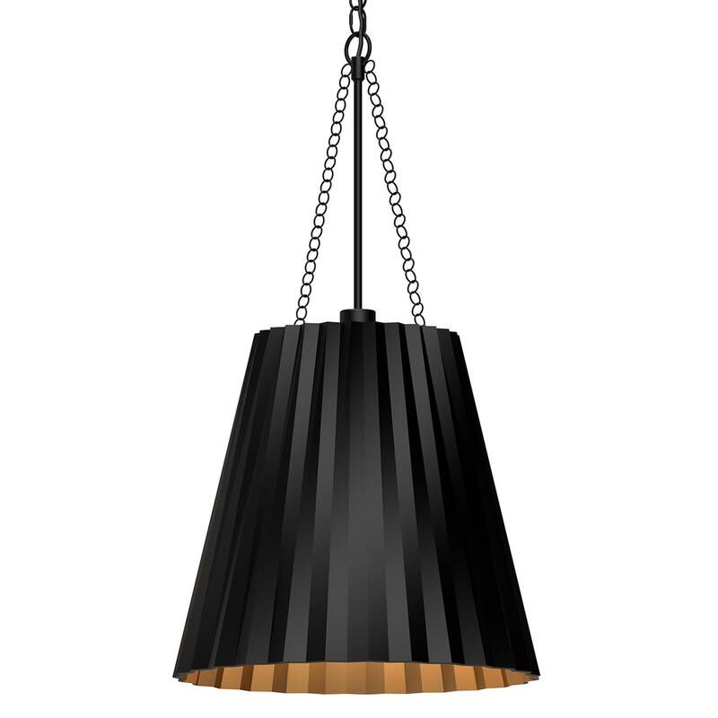 Alora Lighting PD528116 Plisse 16" Wide Pendant - Matte Black