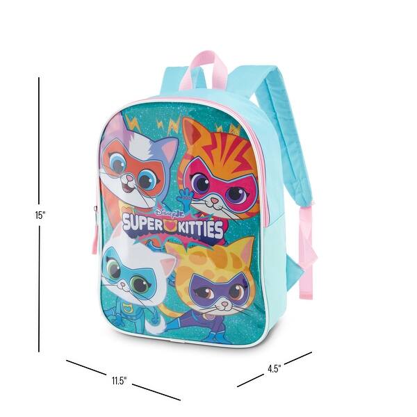 dimension image slide 15 of 26, Girls 15" Backpack with Padded Straps & Zip Compartment - Ideal Toddler Bookbag for School & Travel