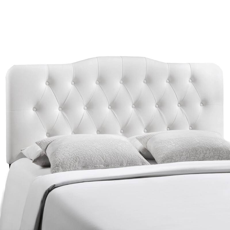 Silver Orchid Bow Full Vinyl Headboard