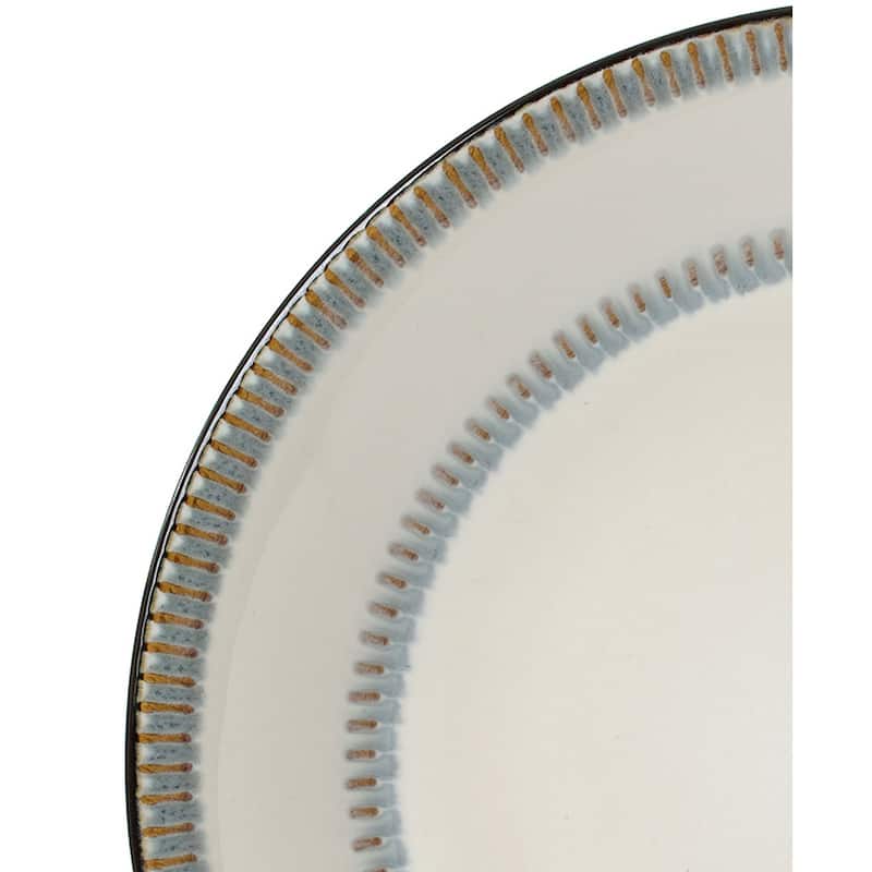 Lorren Home Trends 16 Piece Stoneware Set-Contrast
