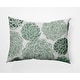 preview thumbnail 10 of 14, Olivia Floral Print Outdoor Pillow 14" X 20" - Light Green