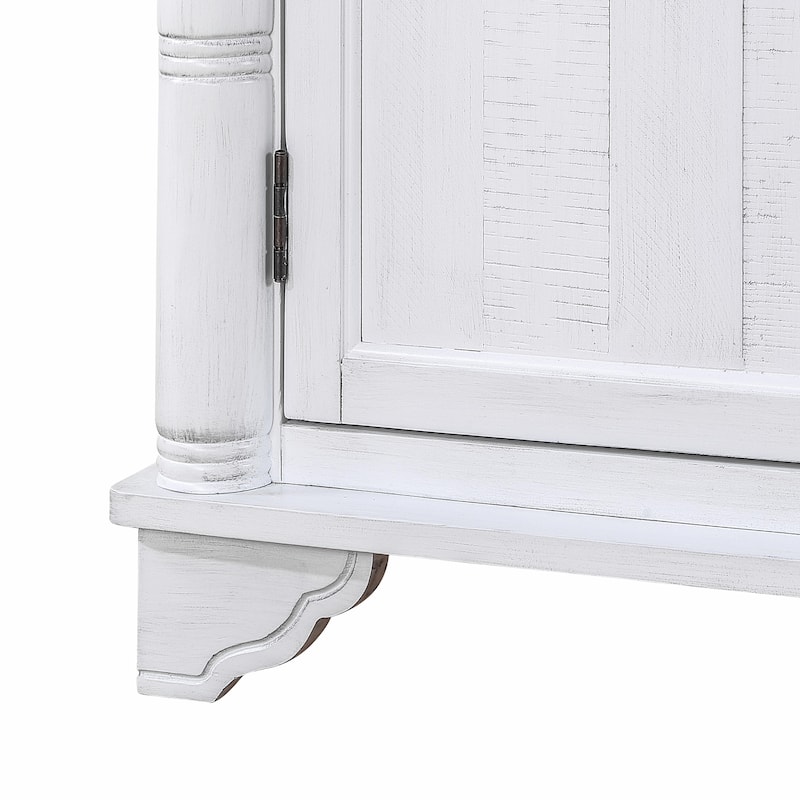 40" Retro Console Table with Adjustable Storage Shelf