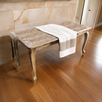 Blan 68 Inch Dining Table, 4 Drawer, Cabriole Legs, Mango Wood, Natural