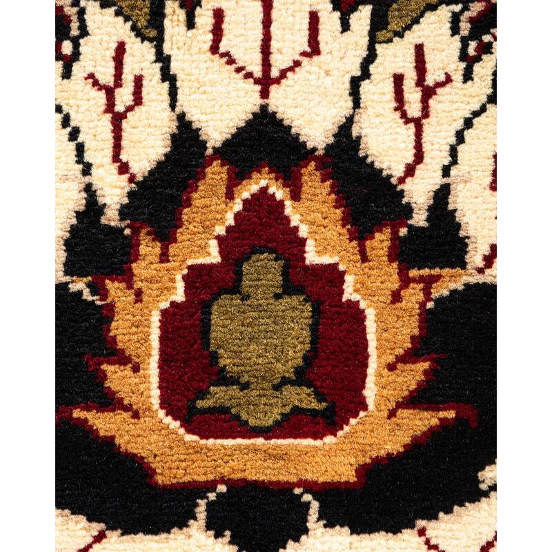 Overton Hand Knotted Wool Vintage Inspired Traditional Mogul Red Area Rug - 8' 2" x 10' 1"