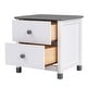 preview thumbnail 15 of 22, Wooden Nightstand with Two Drawers for Kids,